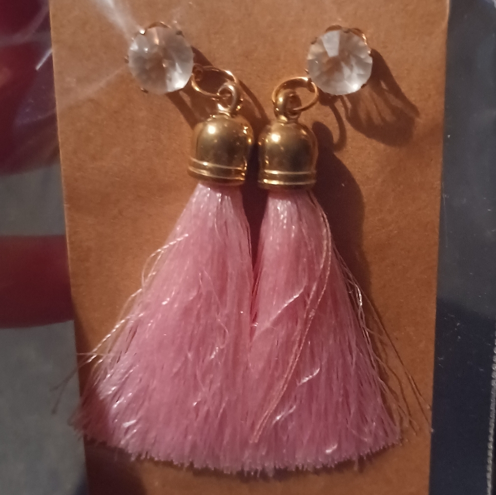 pink earrings